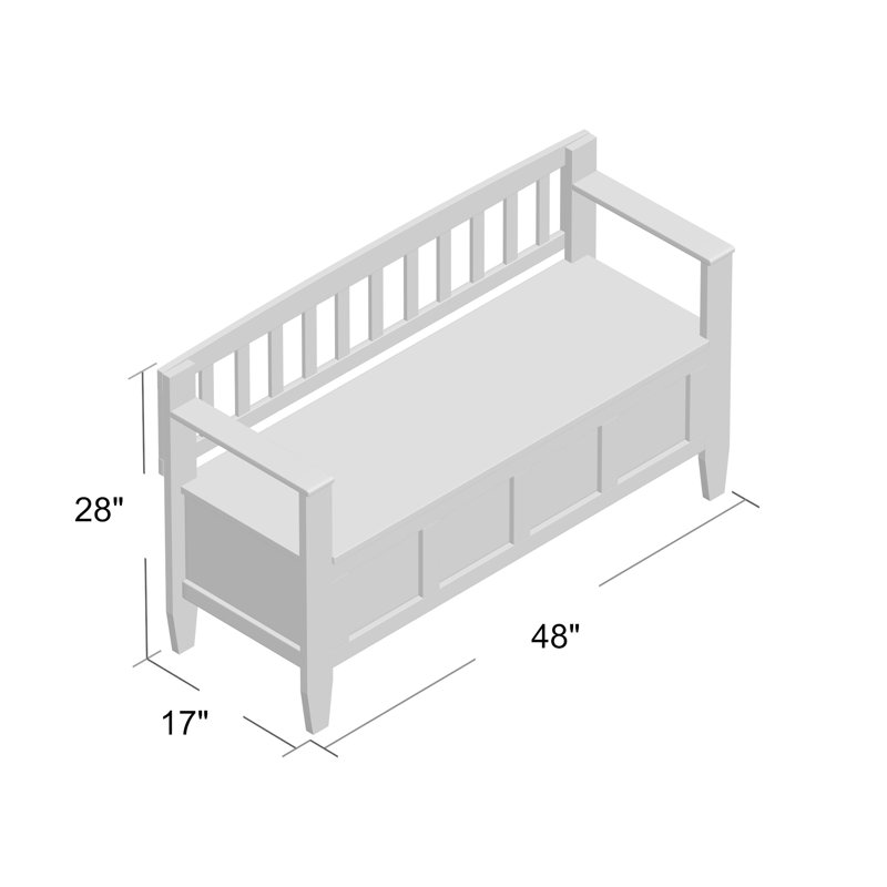 Three Posts Gillingham Solid Wood Storage Bench & Reviews Wayfair
